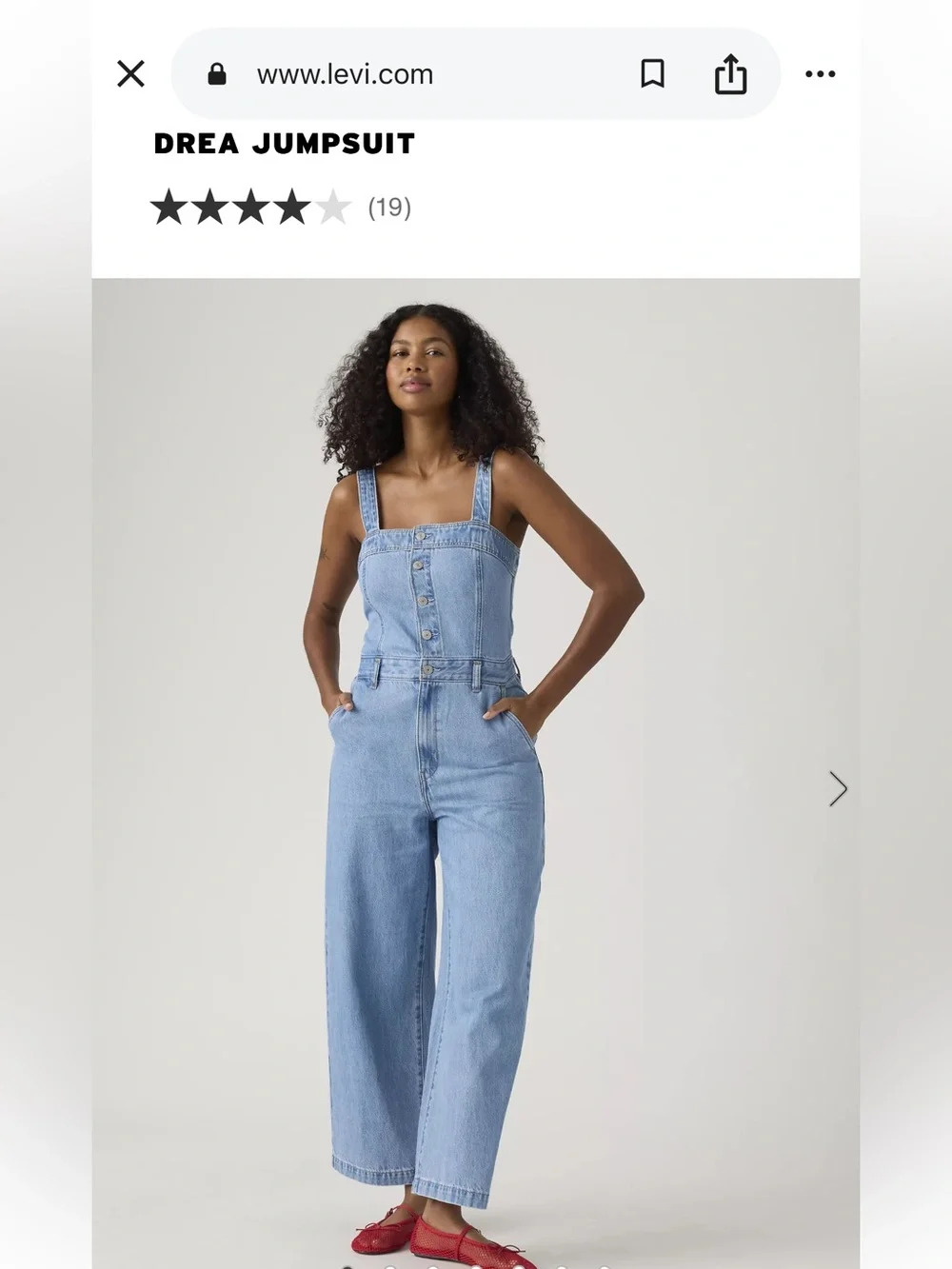Levi Drea Jumpsuit Jeans NWT